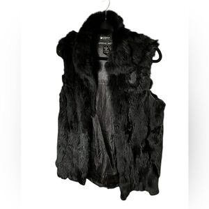 Adrienne Landau Elegant Black Fur Garment